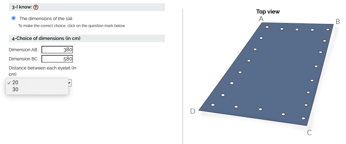 Example of pergola sail